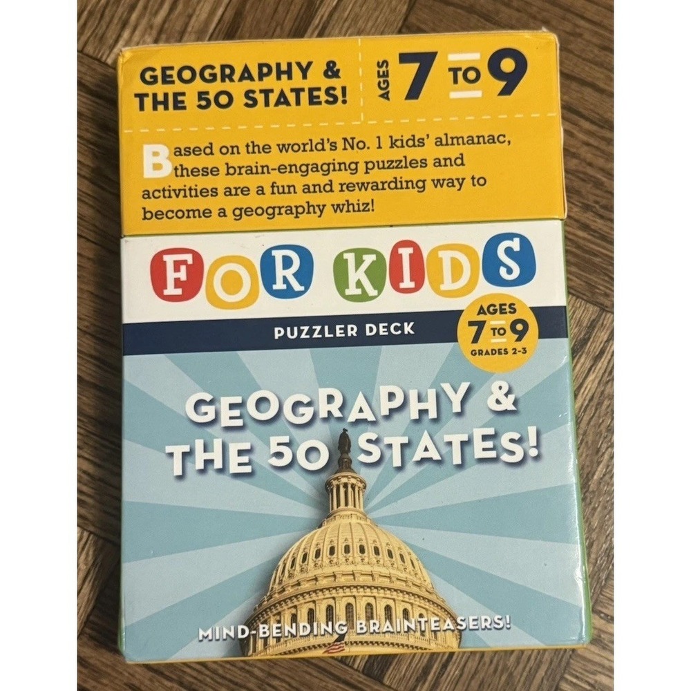 The World Almanac for Kids Puzzler Deck Geography and the 50 States‎